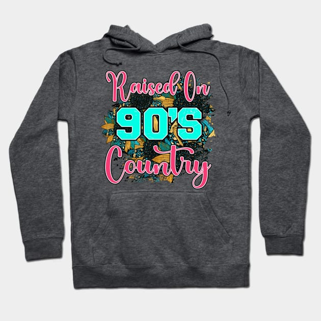 Raised on 90's Country. Retro Design Hoodie by XOXO VENUS